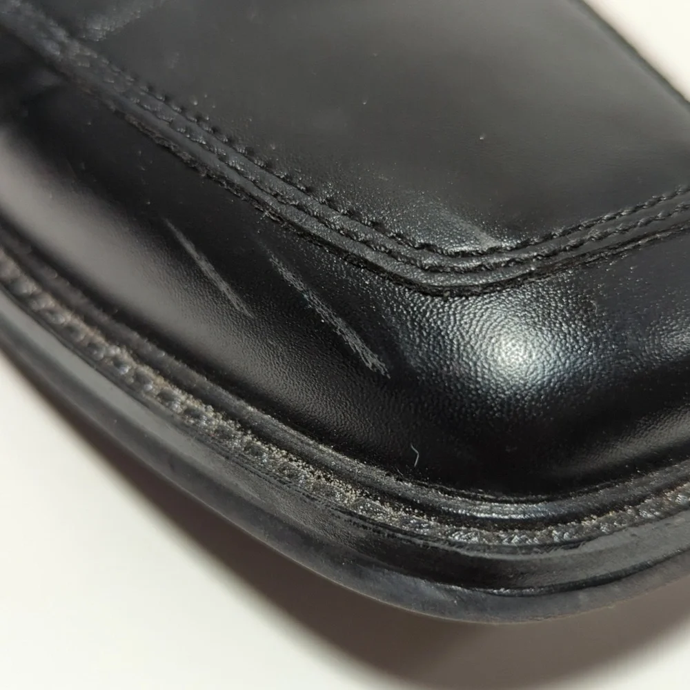 George Men's Slip On Sintetico Black Dress Shoes Size 8.5